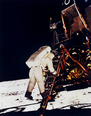 Image of Buzz Aldrin on the Moon