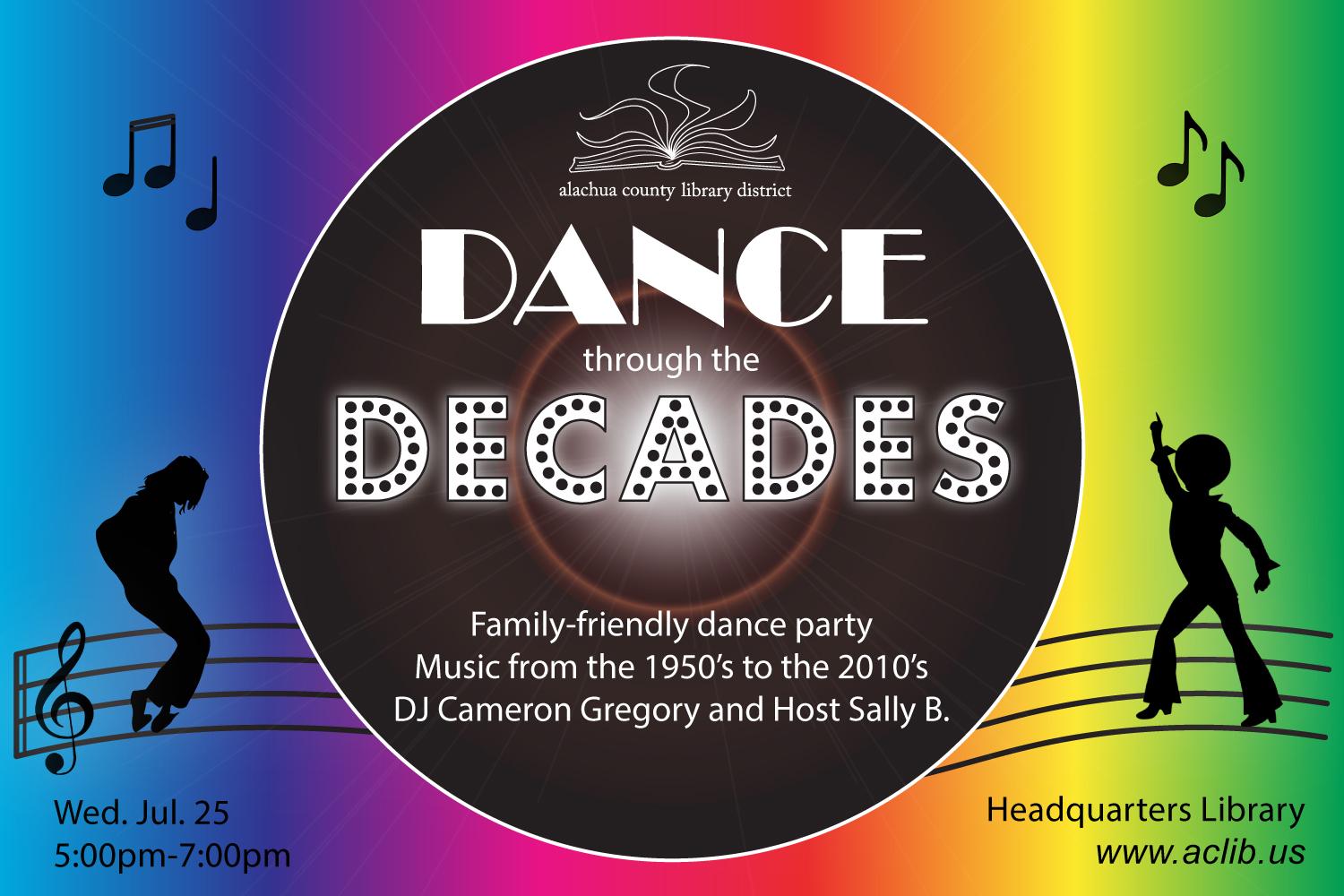Flyer for Dance through the Decades